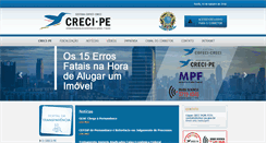 Desktop Screenshot of creci-pe.gov.br