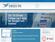 Tablet Screenshot of creci-pe.gov.br